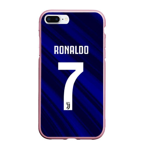 Чехол для iPhone 7Plus/8 Plus матовый Ronaldo juve sport, цвет розовый