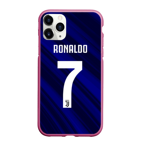 Чехол для iPhone 11 Pro Max матовый Ronaldo juve sport, цвет малиновый