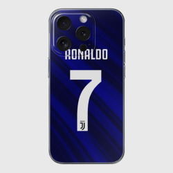 Чехол для iPhone 15 Pro Max силиконовый с защитой камеры Ronaldo juve sport