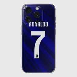 Чехол для iPhone 15 Pro силиконовый с защитой камеры Ronaldo juve sport