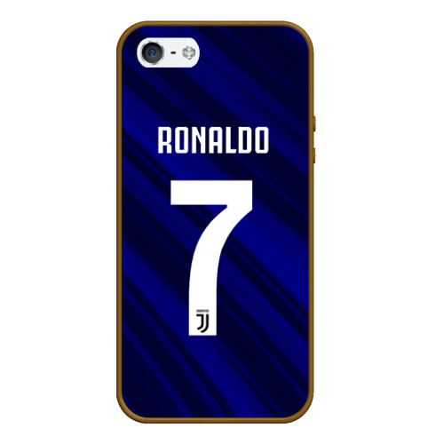 Чехол для iPhone 5/5S матовый Ronaldo juve sport, цвет коричневый