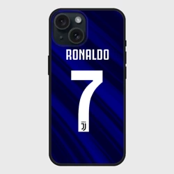 Чехол силиконовый для Apple iPhone 15 матовый Ronaldo juve sport