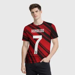 Мужская футболка 3D Ronaldo juve sport - фото 3