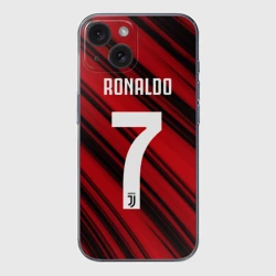 Чехол для iPhone 15 силиконовый с защитой камеры Ronaldo juve sport