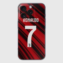 Чехол для iPhone 16 Pro Max силиконовый с защитой камеры Ronaldo juve sport