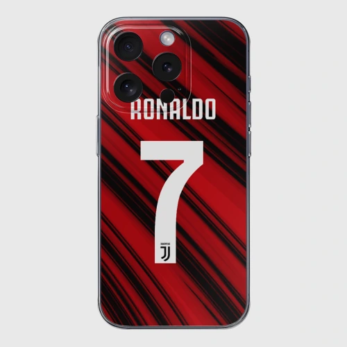 Чехол для iPhone 15 Pro Max силиконовый с защитой камеры Ronaldo juve sport