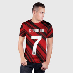 Мужская футболка 3D Slim Ronaldo juve sport - фото 2