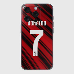 Чехол для iPhone 15 Pro Max силиконовый с защитой камеры Ronaldo juve sport