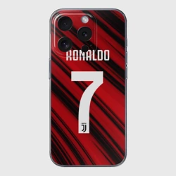 Чехол для iPhone 15 Pro силиконовый с защитой камеры Ronaldo juve sport