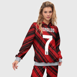 Женский костюм с толстовкой 3D Ronaldo juve sport - фото 2