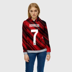 Женская толстовка 3D Ronaldo juve sport - фото 2