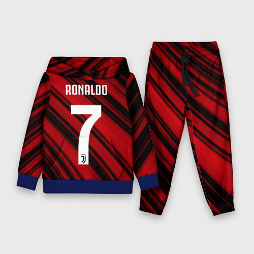 Детский костюм с толстовкой 3D Ronaldo juve sport, цвет синий