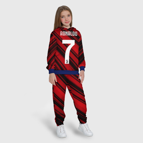 Детский костюм с толстовкой 3D Ronaldo juve sport, цвет синий - фото 5