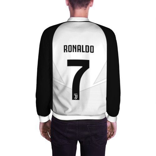 Мужской бомбер 3D RONALDO JUVE SPORT, цвет белый - фото 4