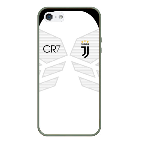 Чехол для iPhone 5/5S матовый Ronaldo juve sport, цвет темно-зеленый