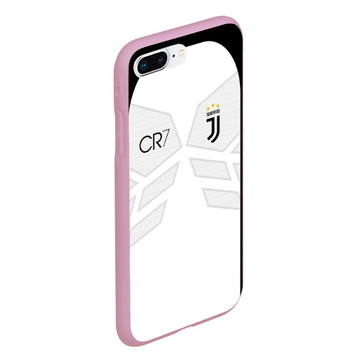 Чехол для iPhone 7Plus/8 Plus матовый Ronaldo juve sport, цвет розовый - фото 3