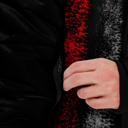 Куртка с принтом God of war Бог войны для мужчины, вид на модели спереди №3. Цвет основы: черный