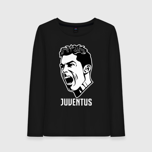 Женский лонгслив хлопок RONALDO JUVE SPORT, цвет черный