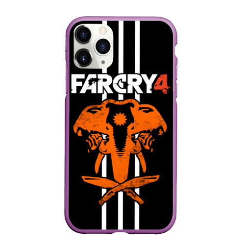 Чехол для iPhone 11 Pro Max матовый Far Cry 4 - elephant symbol, цвет фиолетовый