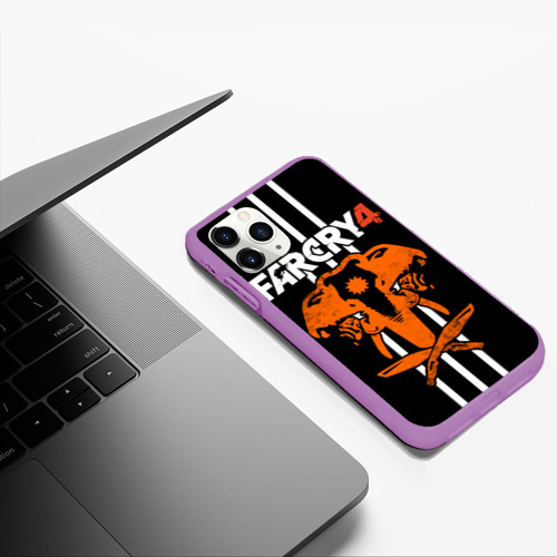 Чехол для iPhone 11 Pro Max матовый Far Cry 4 - elephant symbol, цвет фиолетовый - фото 5