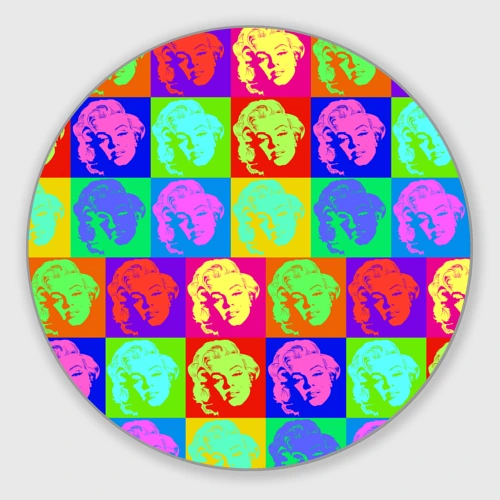 Круглый коврик для мышки Pop-art Marilyn Monroe