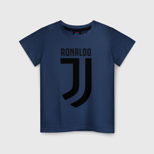 Детская футболка хлопок RONALDO JUVE SPORT, цвет темно-синий