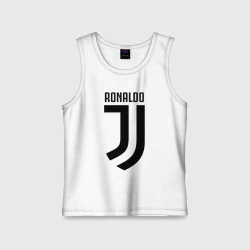 Детская майка хлопок RONALDO JUVE SPORT, цвет белый