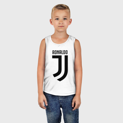 Детская майка хлопок RONALDO JUVE SPORT, цвет белый - фото 5