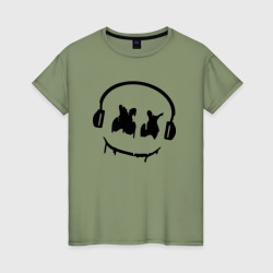 Женская футболка хлопок Music