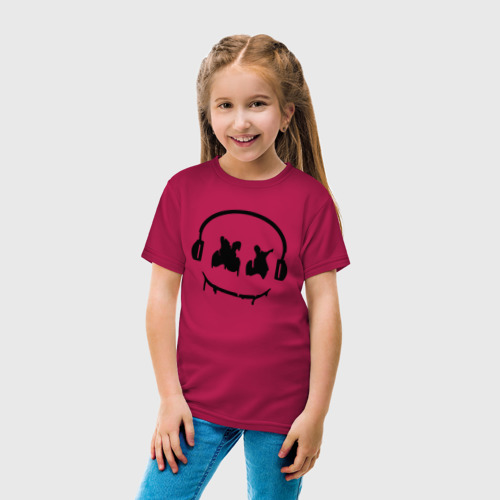 Детская футболка хлопок Music, цвет маджента - фото 5