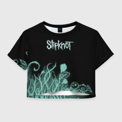 Женская футболка Crop-top 3D Slipknot