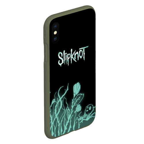 Чехол для iPhone XS Max матовый Slipknot, цвет темно-зеленый - фото 3