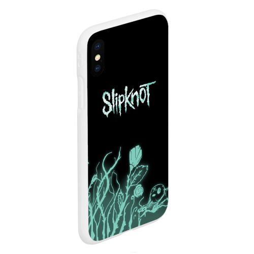 Чехол для iPhone XS Max матовый Slipknot, цвет белый - фото 3