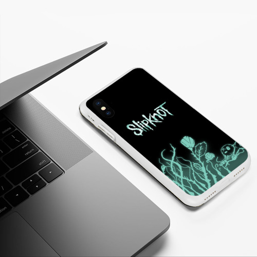 Чехол для iPhone XS Max матовый Slipknot, цвет белый - фото 5