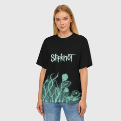 Женская футболка oversize 3D Slipknot - фото 2