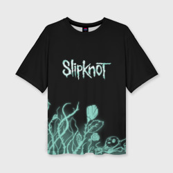 Женская футболка oversize 3D Slipknot