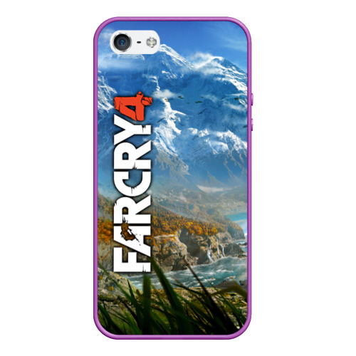 Чехол для iPhone 5/5S матовый Far Cry 4, цвет фиолетовый