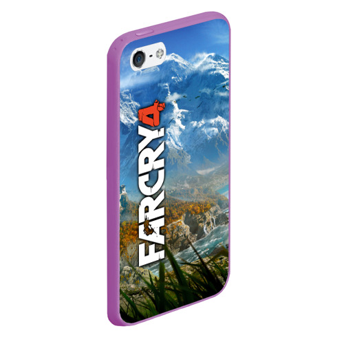 Чехол для iPhone 5/5S матовый Far Cry 4, цвет фиолетовый - фото 3