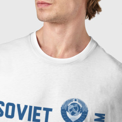 Футболка с принтом Сталин для мужчины, вид на модели спереди №4. Цвет основы: белый
