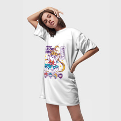 Платье-футболка 3D Sailor Meow - фото 2