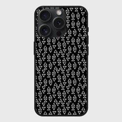 Чехол силиконовый для Apple iPhone 15 Pro матовый Ведьмачьи знаки Ведьмак 3 the Witcher