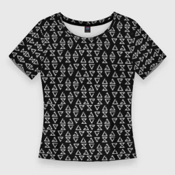 Женская футболка 3D Slim Ведьмачьи знаки Ведьмак 3 the Witcher