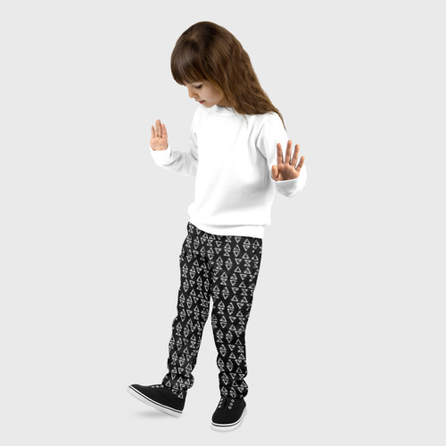 Детские брюки 3D Ведьмачьи знаки Ведьмак 3 the Witcher, цвет 3D печать - фото 3