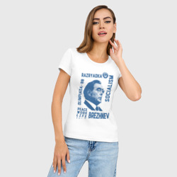 Женская футболка хлопок Slim Брежнев - фото 2