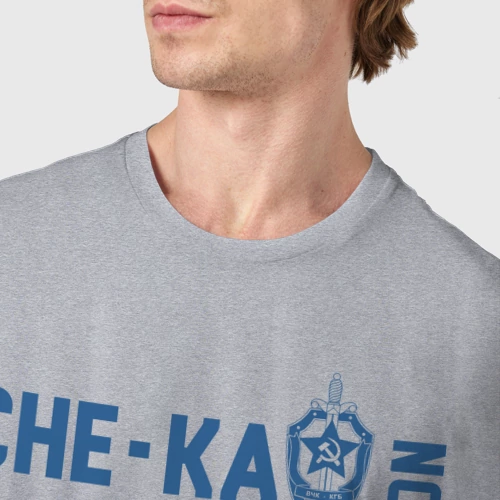 Мужская футболка хлопок с принтом Дзержинский, фото #4