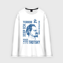 Женский лонгслив oversize хлопок Троцкий