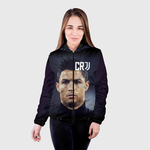 Женская куртка 3D Ronaldo juve sport, цвет черный - фото 3