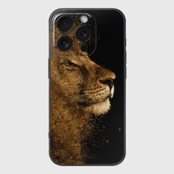 Чехол для iPhone 16 Pro Max силиконовый с защитой камеры Лев