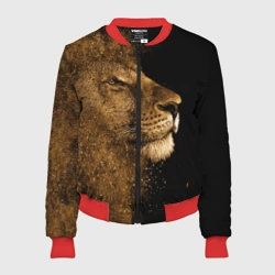 Женский бомбер 3D Лев