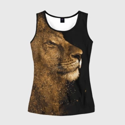 Женская майка 3D Лев